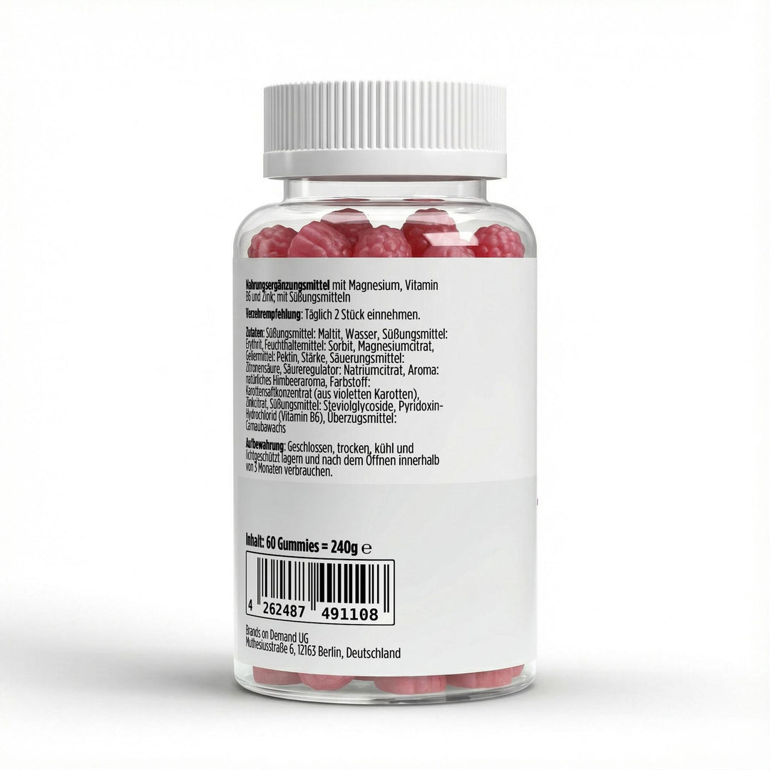Magnesium + Zink + B6 Gummies — 60 Stück