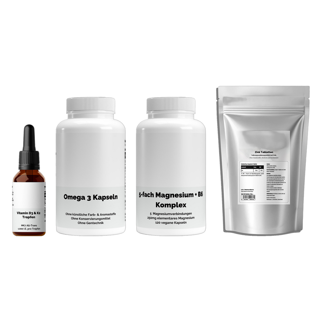 Outperformer Daily Base Stack — vitamin D3, omega 3, magnesium, zinc